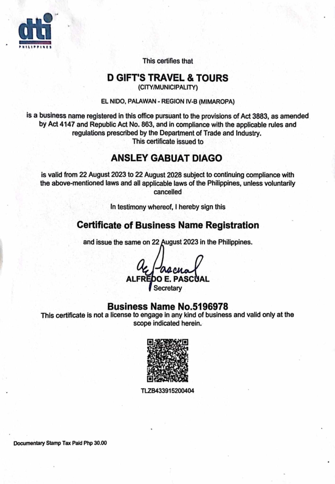 Certificate 3